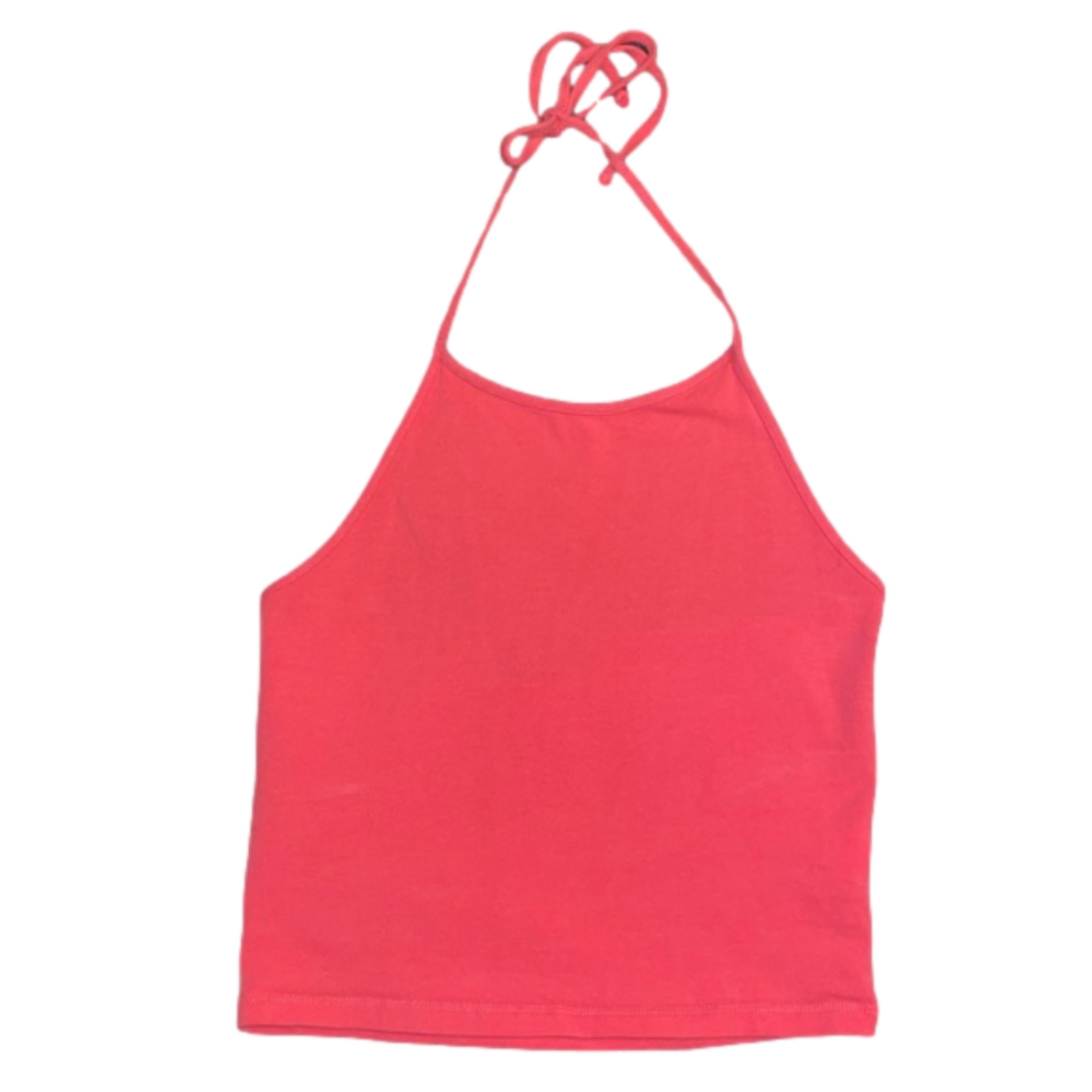 Pink halter crop top - Picture 1 of 2